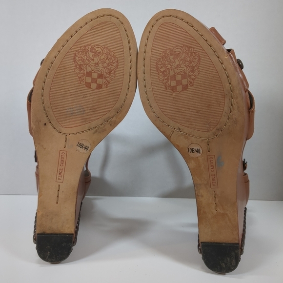 Vince Camuto brown studded wedge sandals, size 10 - Picture 11 of 12